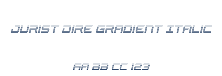 Jurist Dire Gradient Italic Font Preview