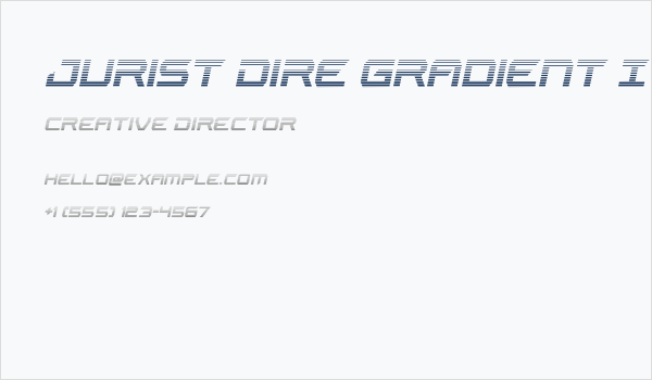 Jurist Dire Gradient Italic Business Card