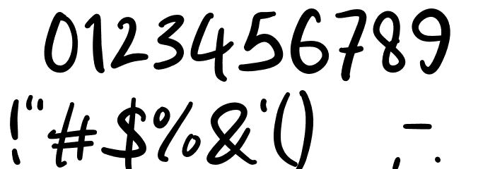 Jurnal Note Font OTHER CHARS