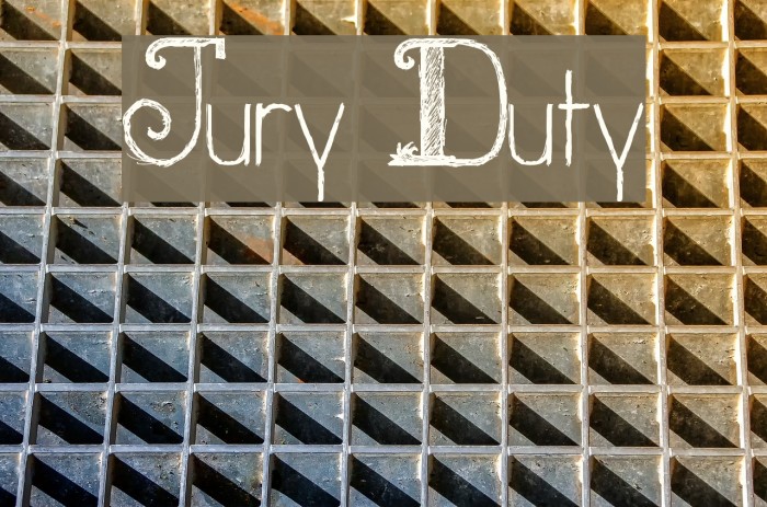 Jury Duty Font examples
