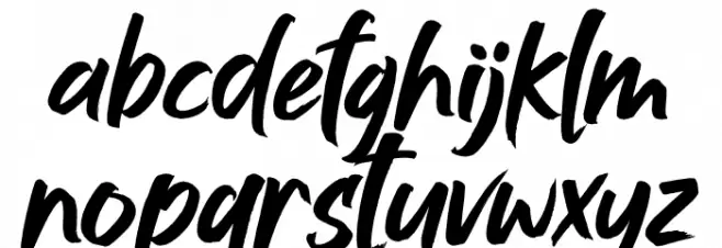 Jushley Shine 字体 小写