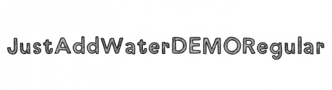 Just Add Water DEMO Regular  Frei Schriftart Herunterladen