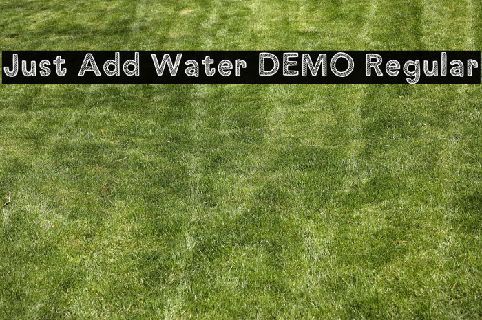 Just Add Water DEMO Regular Example 3