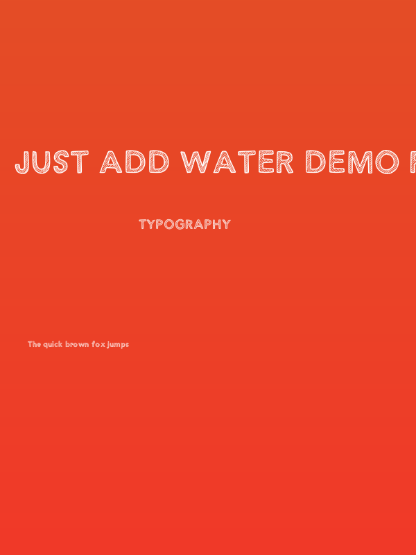 Just Add Water DEMO Regular Poster