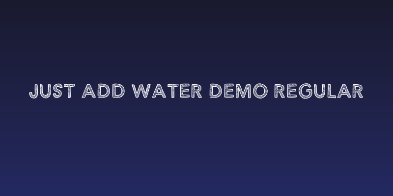 Just Add Water DEMO Regular Social Header