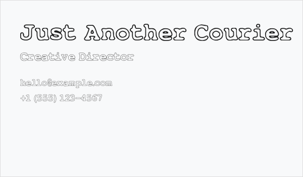Just Another Courier Business Card