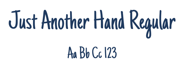 Just Another Hand Regular Font Preview