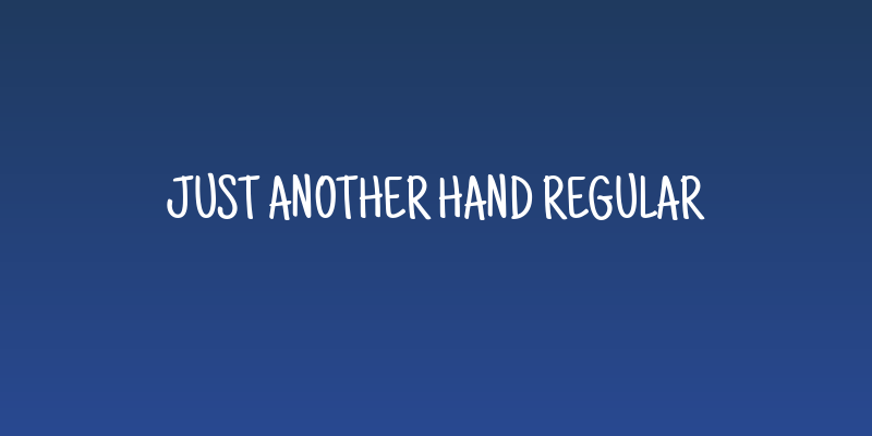 Just Another Hand Regular Social Header