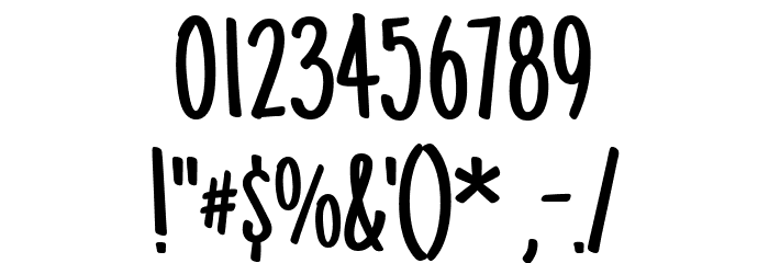 Just Another Hand Font OTHER CHARS