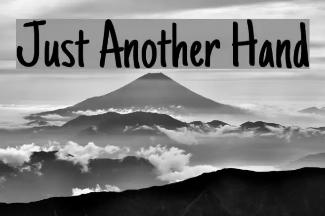 Just Another Hand Font examples