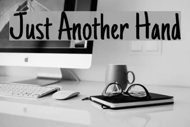 Just Another Hand Font examples