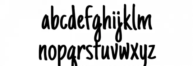 Just Another Hand Font LOWERCASE