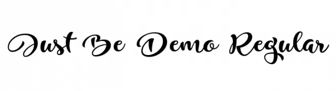 Just Be Demo Regular  Скачать бесплатные шрифты