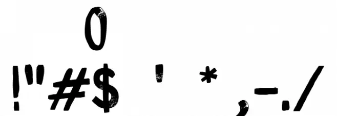 Just Because DEMO Regular Font OTHER CHARS