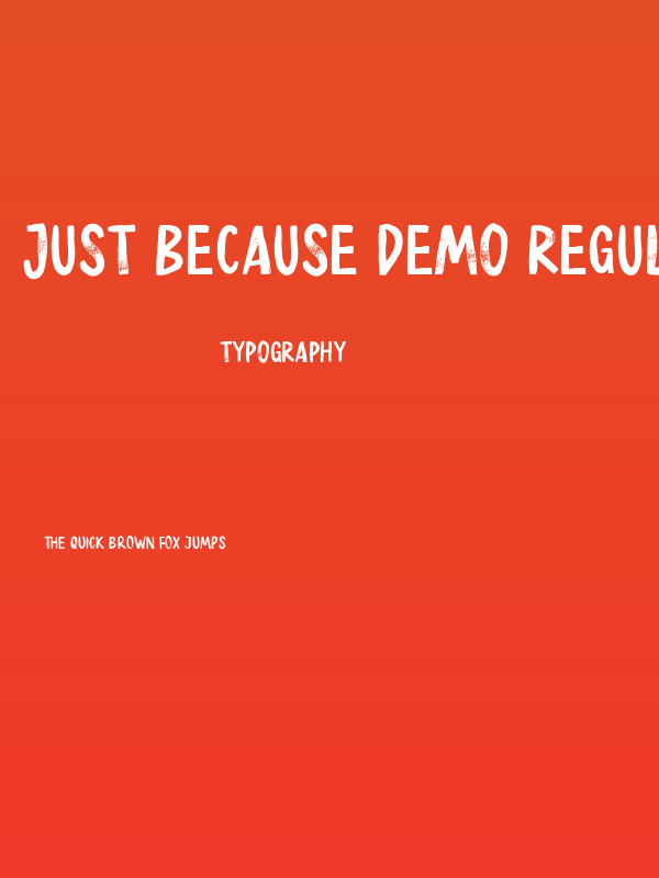 Just Because DEMO Regular Poster