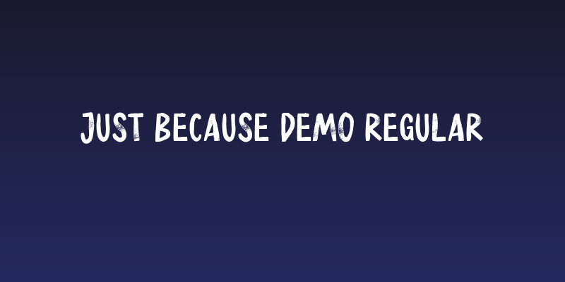 Just Because DEMO Regular Social Header