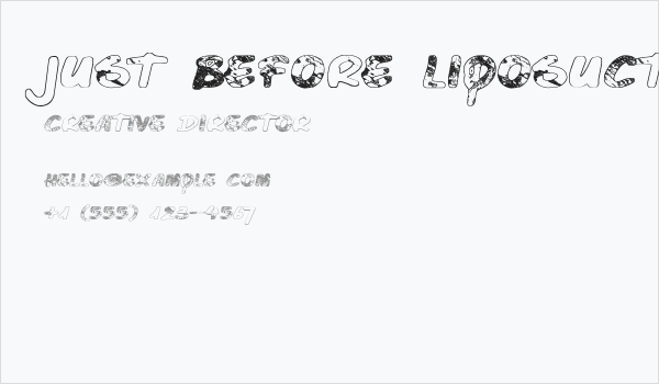 Just Before Liposuction Business Card