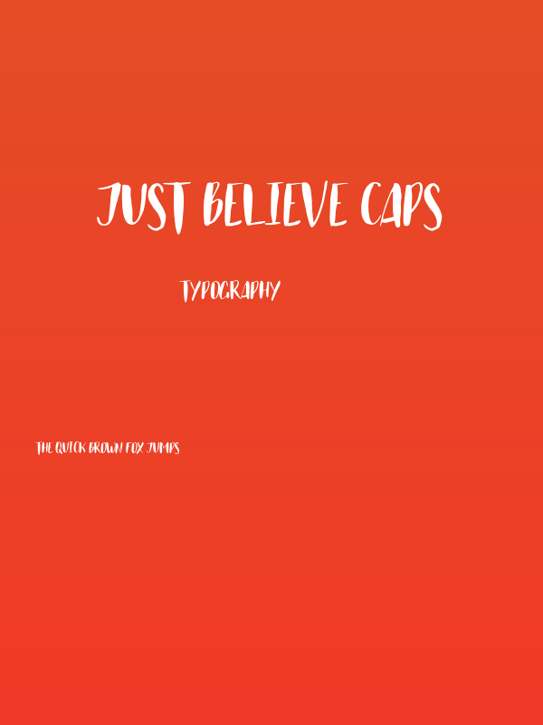 Just Believe Caps Poster