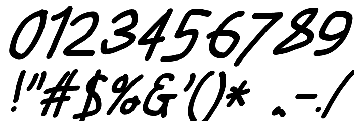 Just Breathe Bold ObliqueSeven Font OTHER CHARS