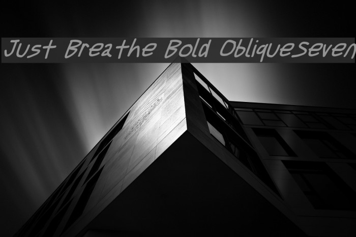 Just Breathe Bold ObliqueSeven Font examples