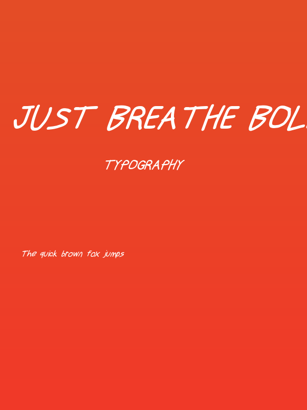 Just Breathe Bold ObliqueSeven Poster