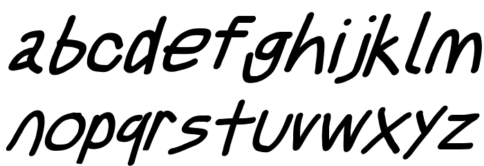 Just Breathe Bold ObliqueSeven Font LOWERCASE