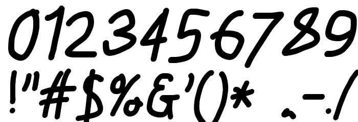 Just Breathe Bold ObliqueThree Font OTHER CHARS