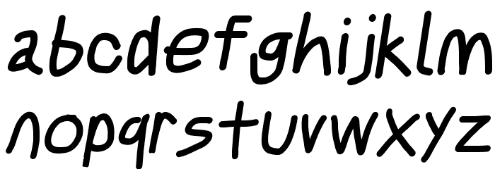 Just Breathe Bold ObliqueThree Font LOWERCASE