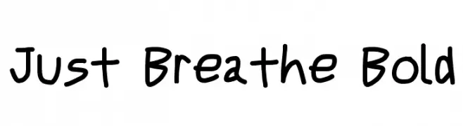 Just Breathe Bold  Frei Schriftart Herunterladen