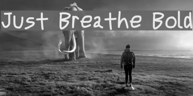Just Breathe Bold Font examples