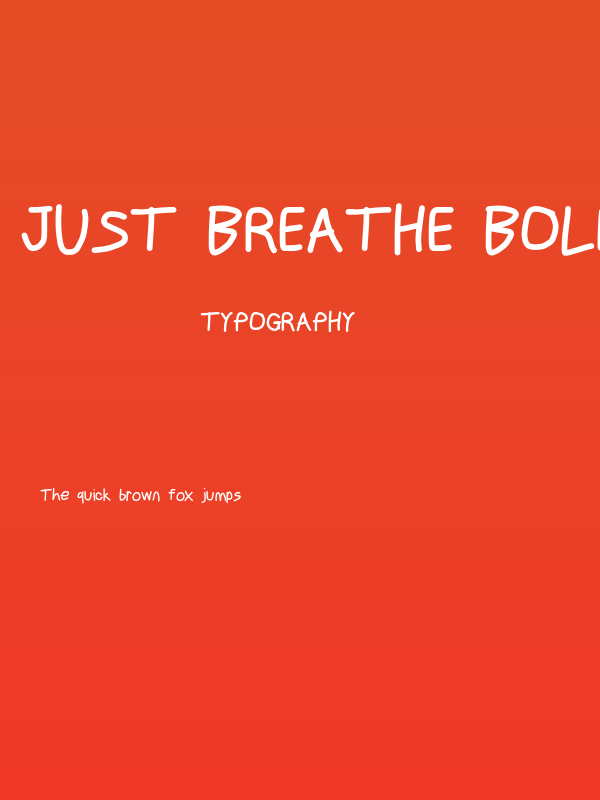 Just Breathe Bold Poster