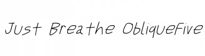 Just Breathe ObliqueFive  免费字体下载