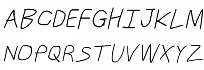 Just Breathe ObliqueFour Font UPPERCASE