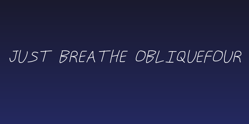 Just Breathe ObliqueFour Social Header