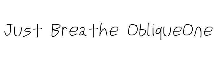 Just Breathe ObliqueOne Font