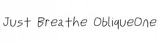 Just Breathe ObliqueOne  les polices de caractères gratuit tlcharger