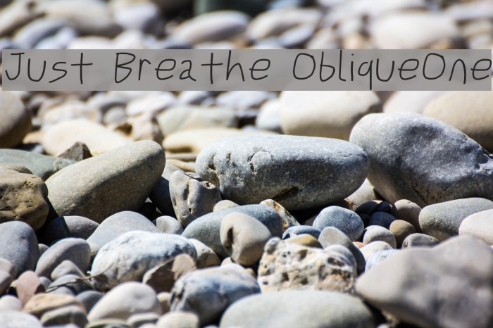 Just Breathe ObliqueOne Font examples