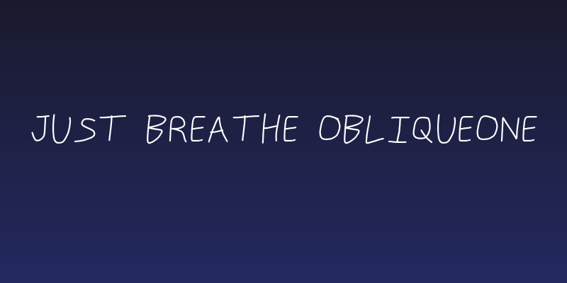 Just Breathe ObliqueOne Social Header