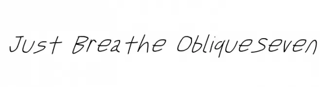 Just Breathe ObliqueSeven  Descarca Fonturi Gratis