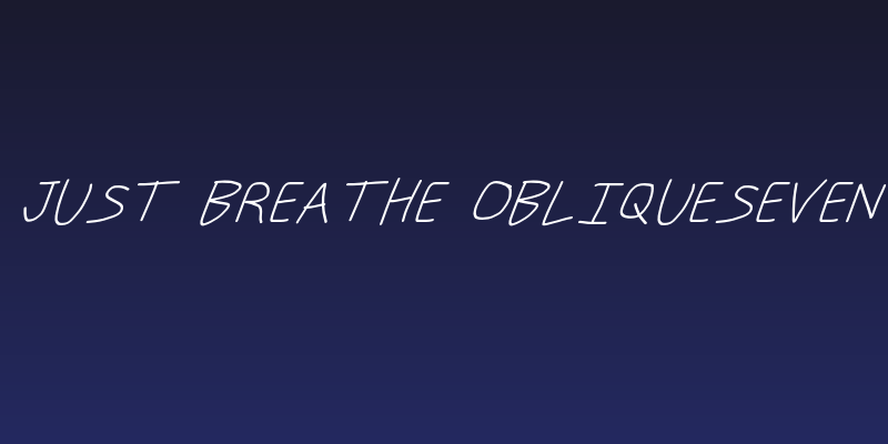 Just Breathe ObliqueSeven Social Header