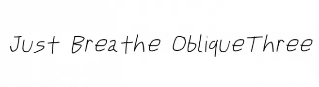 Just Breathe ObliqueThree  免费字体下载