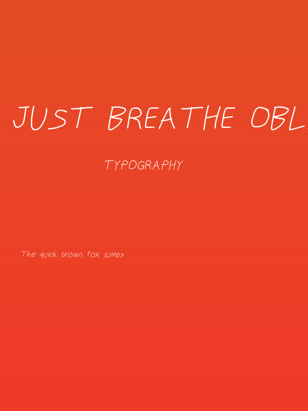Just Breathe ObliqueThree Poster