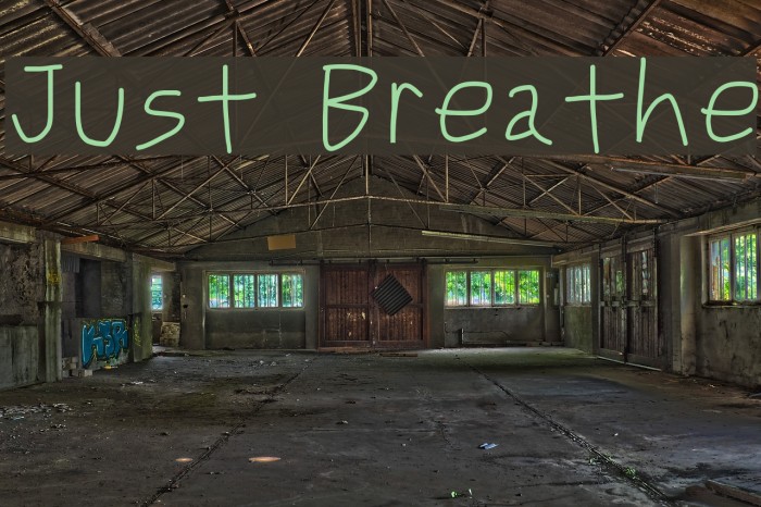 Just Breathe Font examples