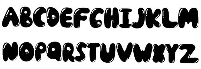 Just Bubble Шрифта ВЕРХНИЙ