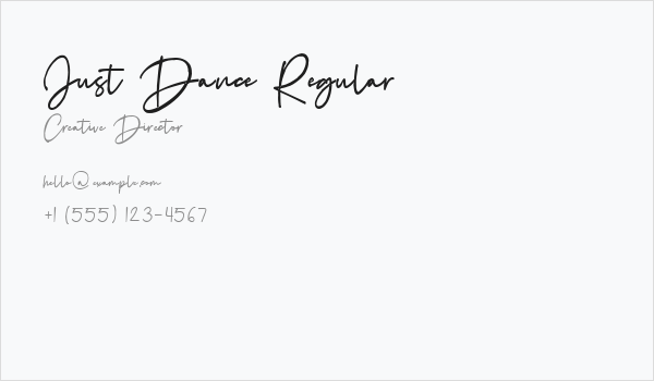 Just Dance Regular Business Card