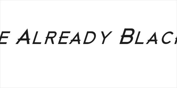 Just Die Already Black Italic Logo