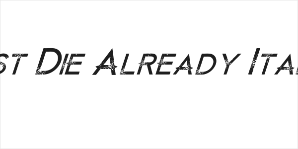 Just Die Already Italic Logo