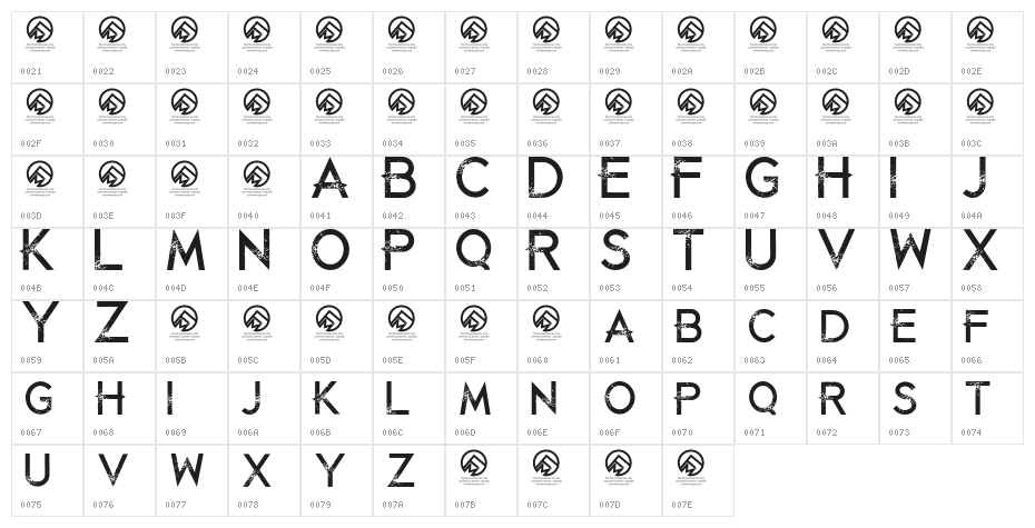 Just Die Already Regular Character Map
