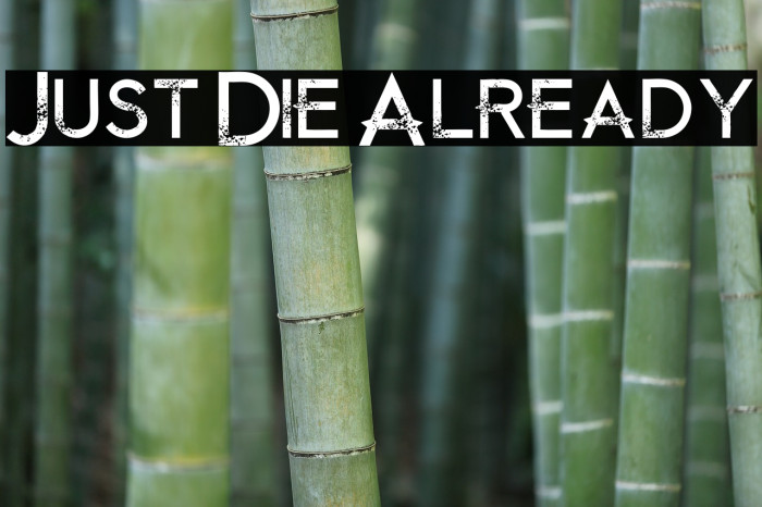 Just Die Already Font examples