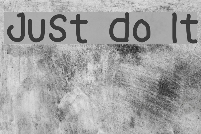 Just Do It Font examples
